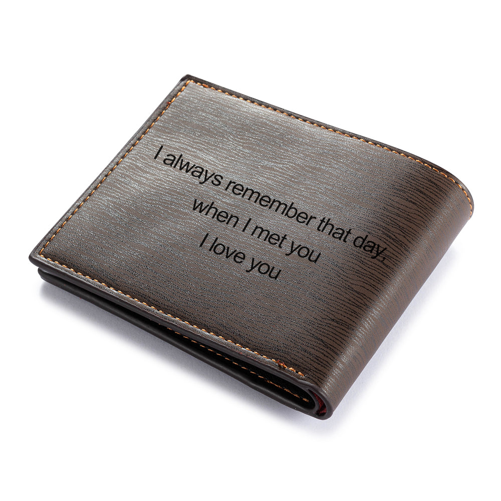 Personalized Mens  Wallet- Custom Leather Wallet Gift For Men