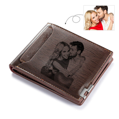 Leather Wallets For Men- Personalized gifts for men- Photo Wallet