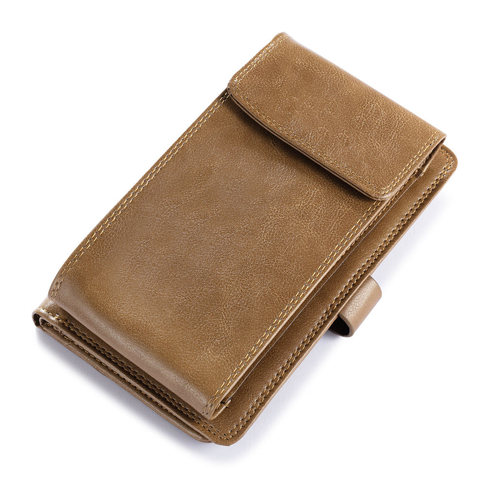 Personalized leather long wallet for men