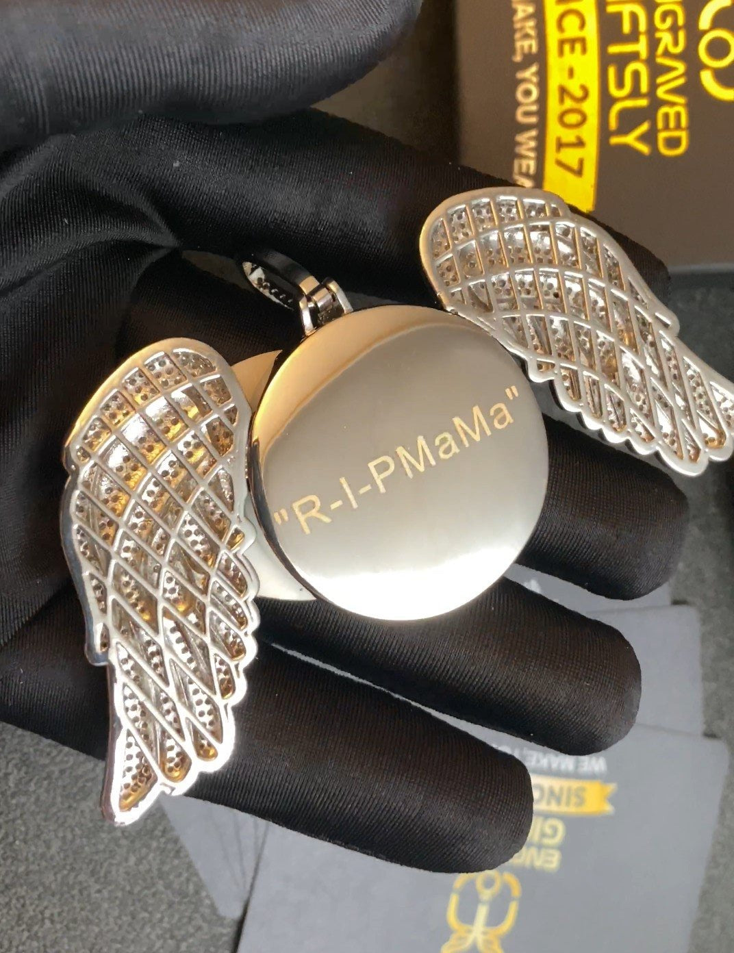 Personalized Angel Wing Necklace- Best Anniversary Gifts For Wife