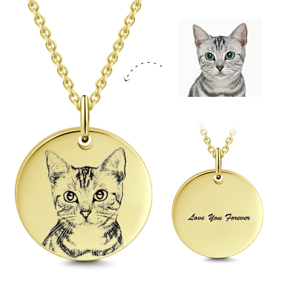 Personalized Pet Photo Disc Necklace