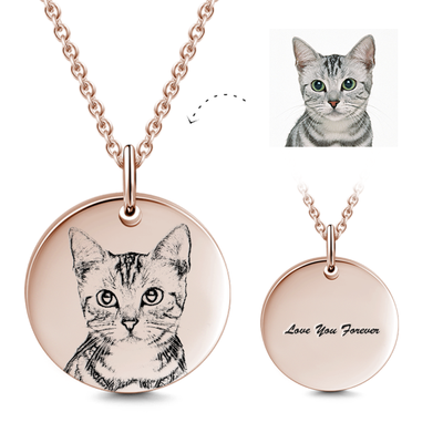 Personalized Pet Photo Disc Necklace