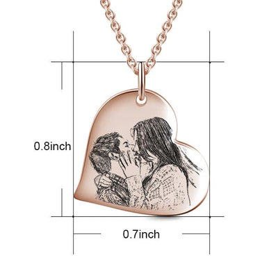 Personalized Heart Photo Necklace- Picture Pendant