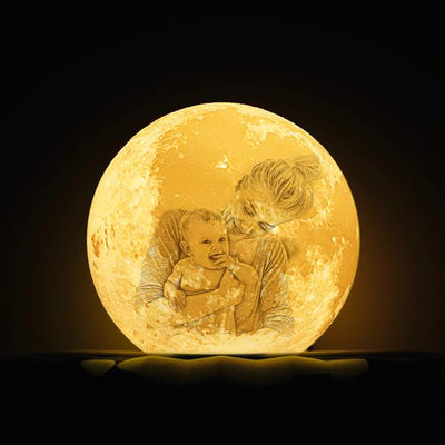 3D Custom Photo Engraving Moon Light The Best Christmas Gifts For Dad