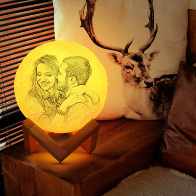 Custom 3D Photo Moon Lamp For Mom -FCC Certified