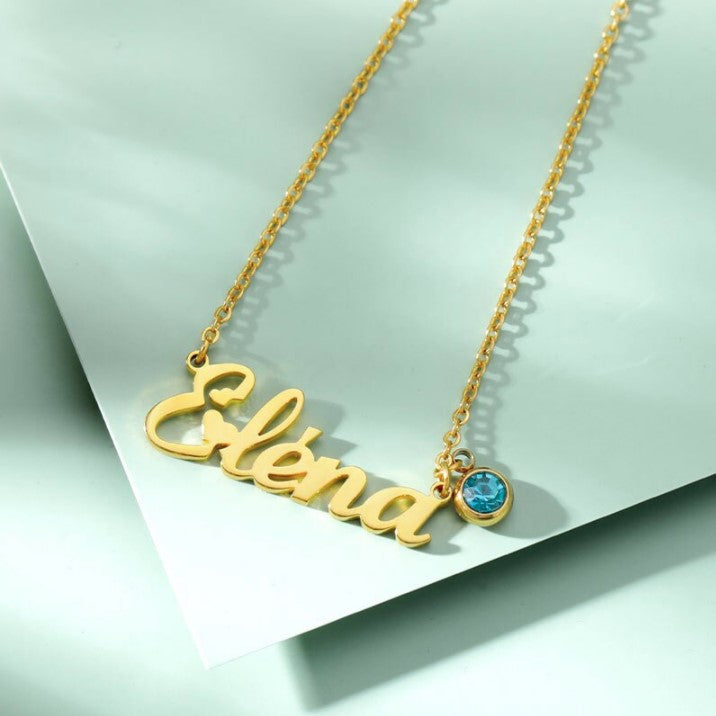 Customized Name Necklaces With Birthstone