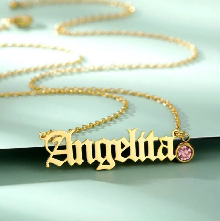 Customized Name Necklaces With Birthstone