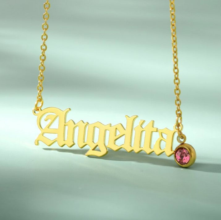 Customized Name Necklaces With Birthstone