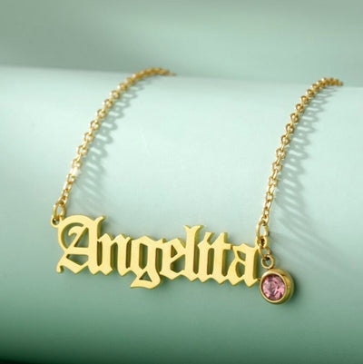 Customized Name Necklaces With Birthstone