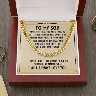 Best Christmas Gift for Son- 5MM Cuban Link Chain With Quotes