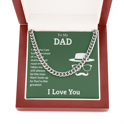 Cuban Link Chain With Valentines Day Card Messages For Him - Best Valentines Day Gifts For Dad