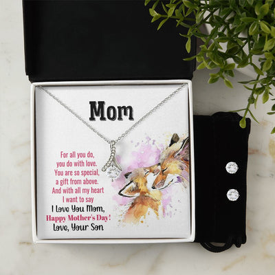 mom you are so special 1 To My Mother -  Alluring Beauty Necklace and Cubic Zirconia Earring Set - Best Mother's Day Gift in 2023