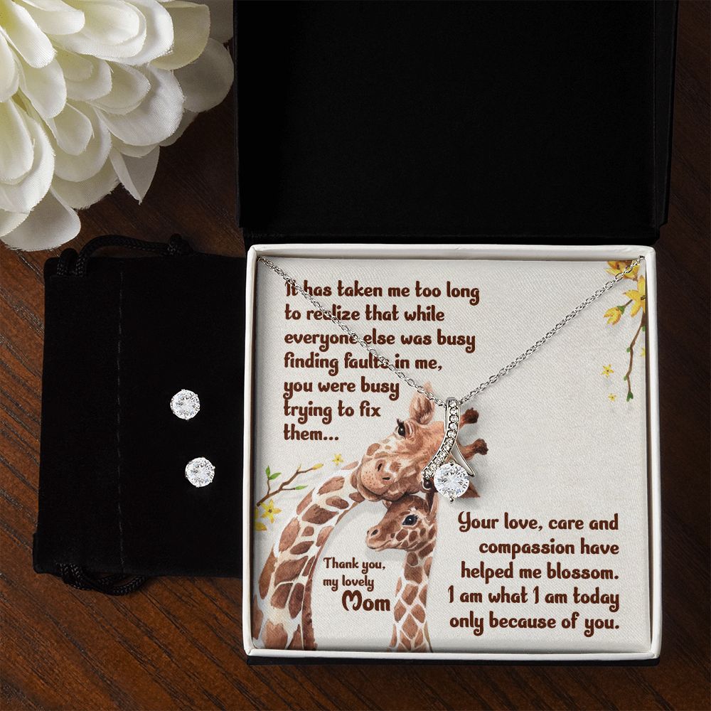 It has taken me Final To My Mother -  Alluring Beauty Necklace and Cubic Zirconia Earring Set - Best Mother's Day Gift in 2023