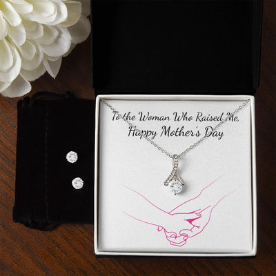 mothers day insert-03 To My Mother -  Alluring Beauty Necklace and Cubic Zirconia Earring Set - Best Mother's Day Gift in 2023