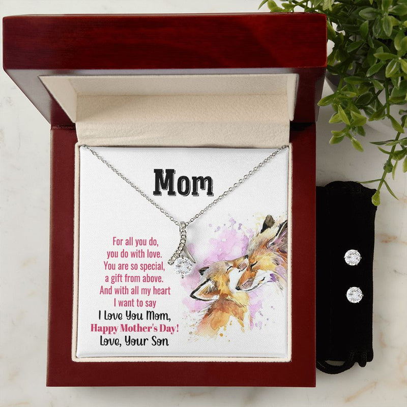 mom you are so special 1 To My Mother -  Alluring Beauty Necklace and Cubic Zirconia Earring Set - Best Mother&