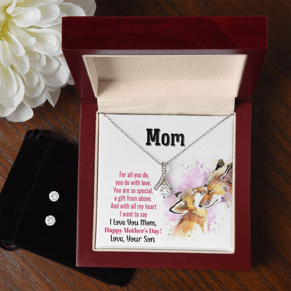 mom you are so special 1 To My Mother -  Alluring Beauty Necklace and Cubic Zirconia Earring Set - Best Mother's Day Gift in 2023