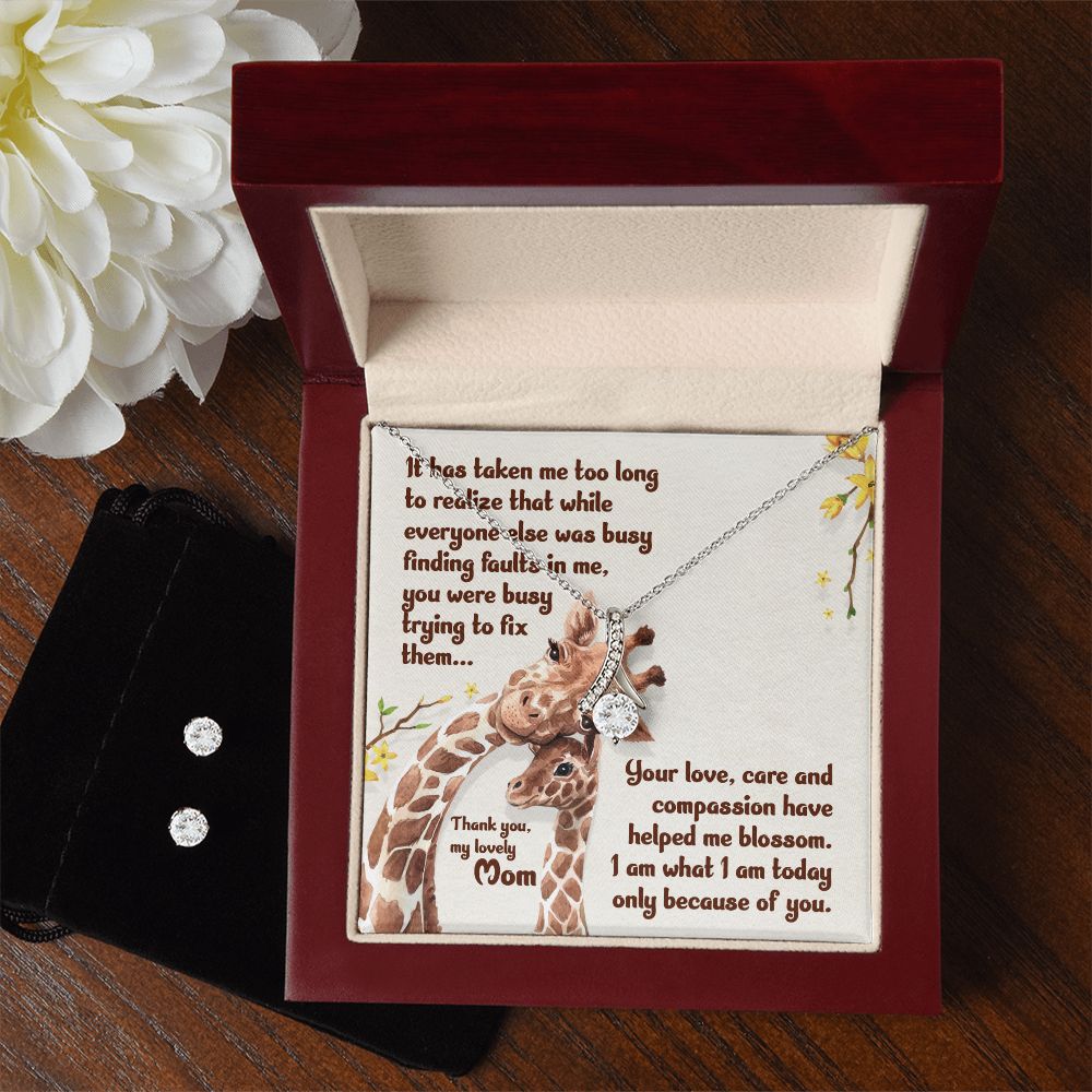 It has taken me Final To My Mother -  Alluring Beauty Necklace and Cubic Zirconia Earring Set - Best Mother's Day Gift in 2023