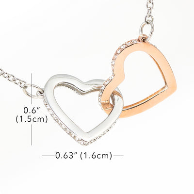 To My Wife Interlocking Heart Necklace With Together We're Everything Message Card