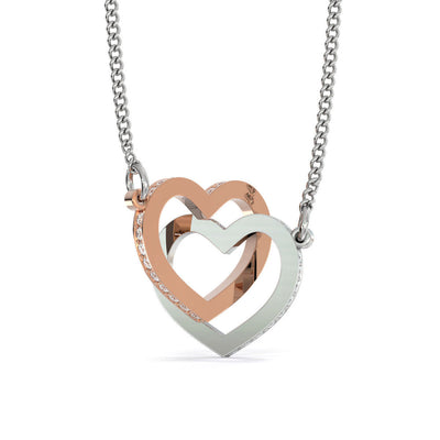 Interlocking Heart Necklace With "Remembrance Piece" Message Card