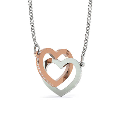 To My Wife Interlocking Heart Necklace With To My Gorgeous Wife Message Card