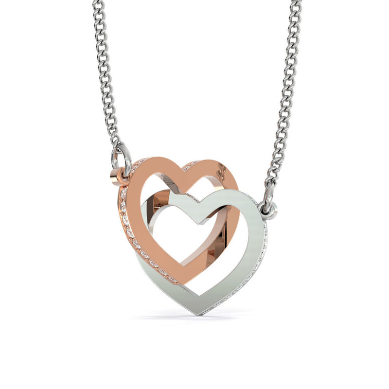 To My Wife Interlocking Heart Necklace With To My Gorgeous Wife Message Card