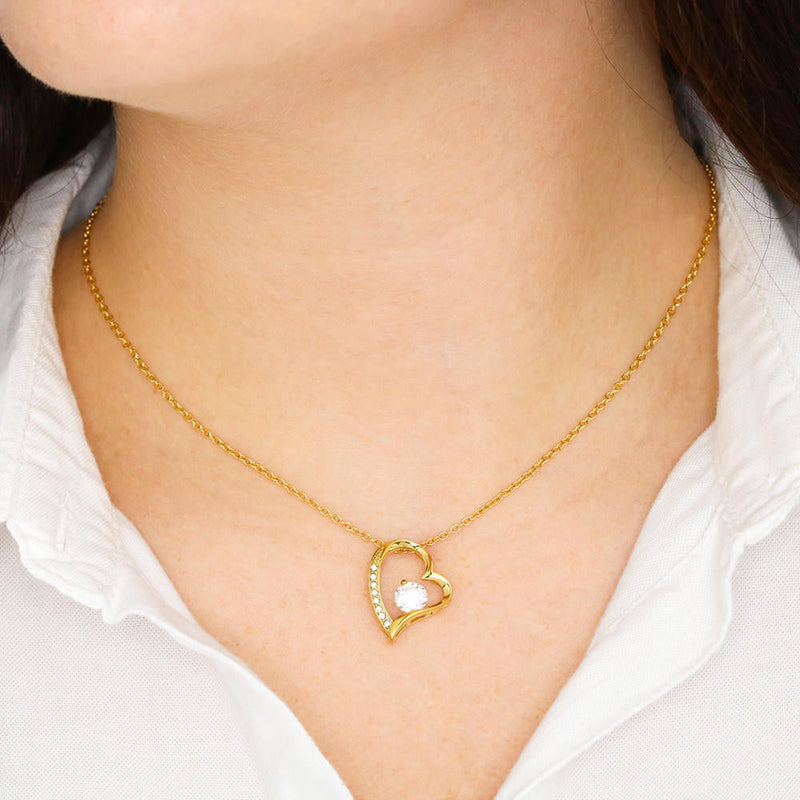 LOVE Forever Heart Necklace With Remembrance Piece Message Card