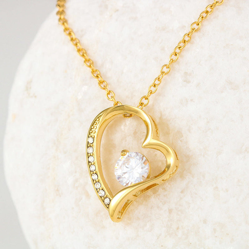 LOVE Forever Heart Necklace With Remembrance Piece Message Card