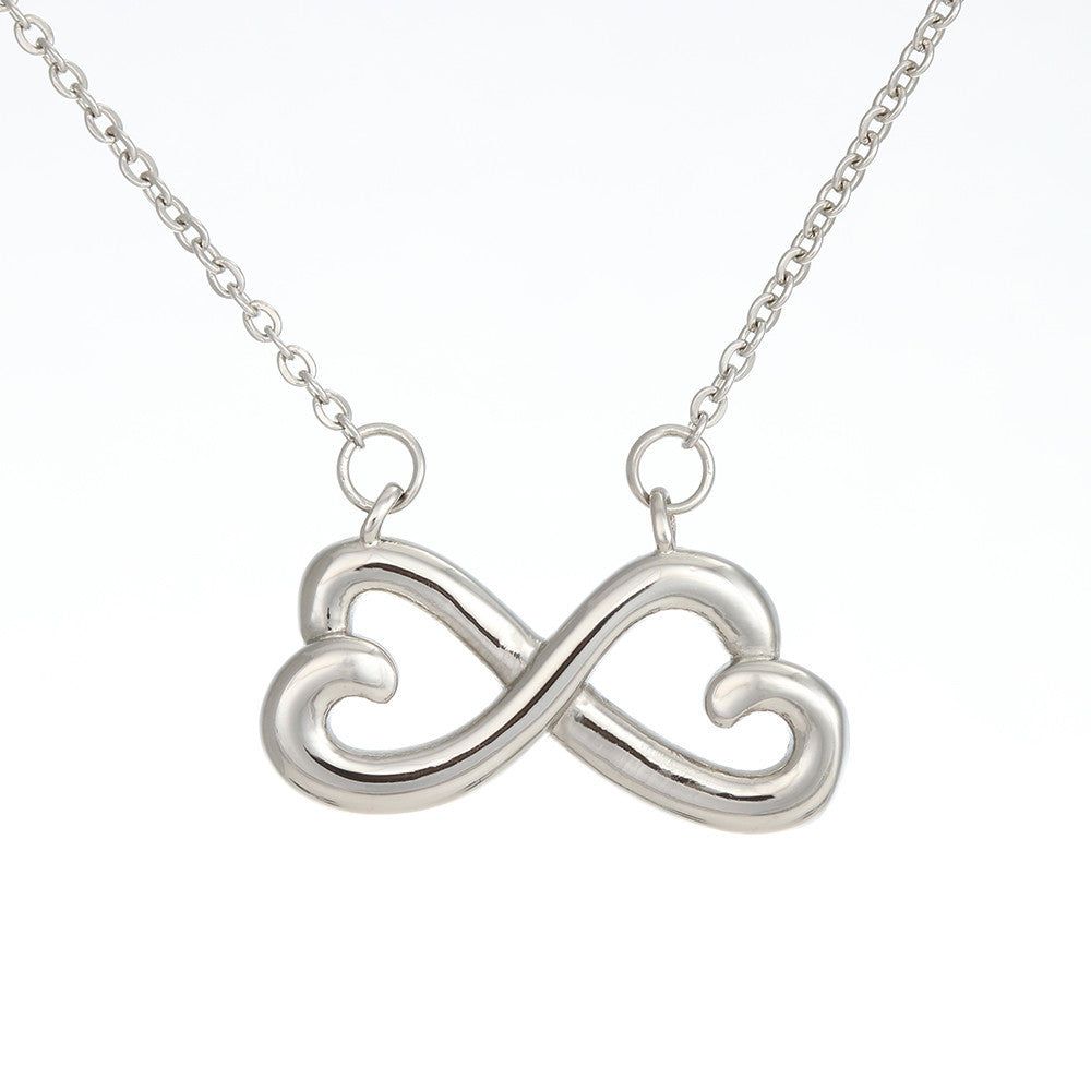 Beautiful Heart Infinity Necklace With Husband To Wife Heart Message Card