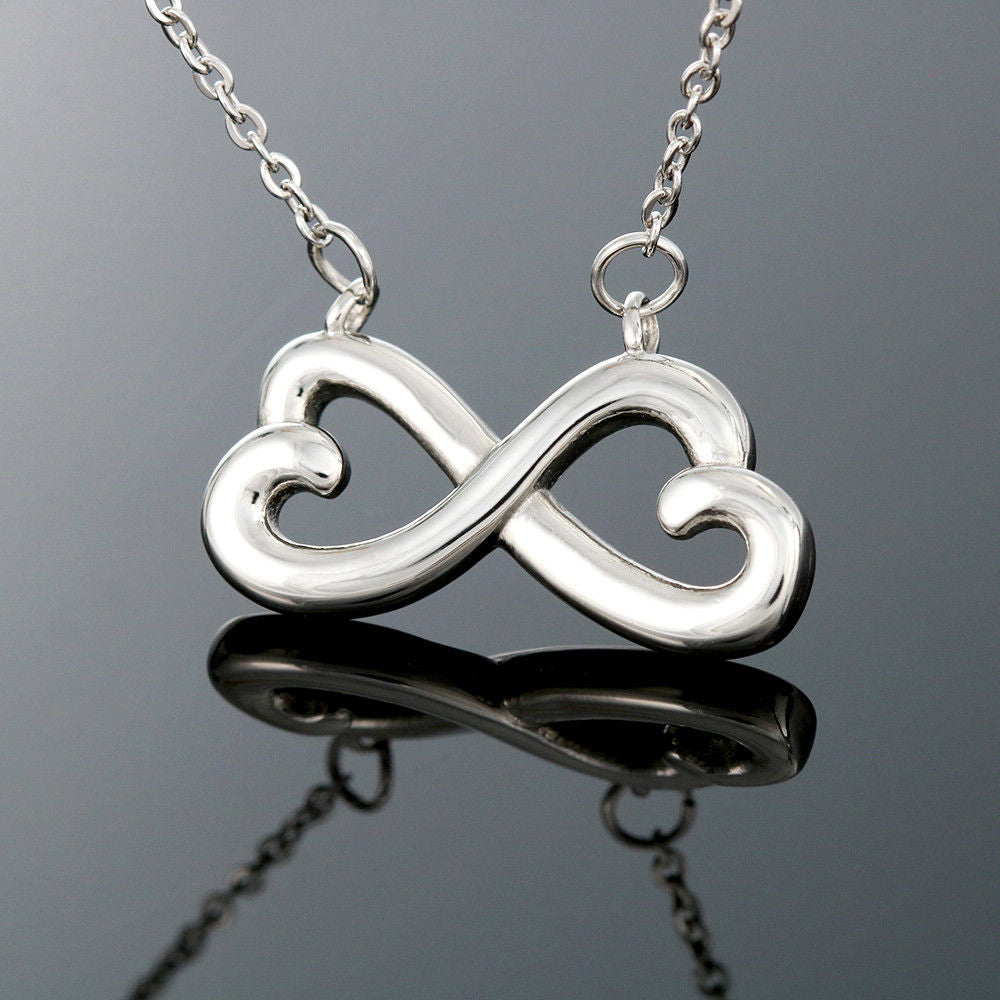 Beautiful Infinity Heart Necklace With Husband To Wife You Complete Me Message Card
