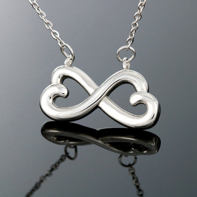 Beautiful Heart Infinity Necklace With Husband To Wife Heart Message Card