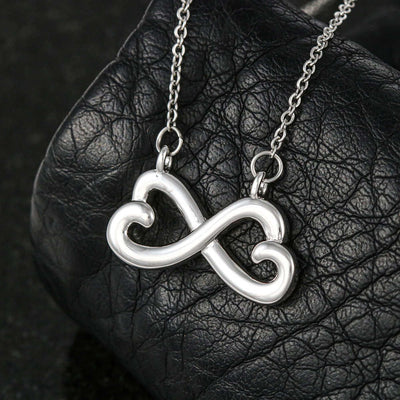Beautiful Heart Infinity Necklace With Husband To Wife Heart Message Card
