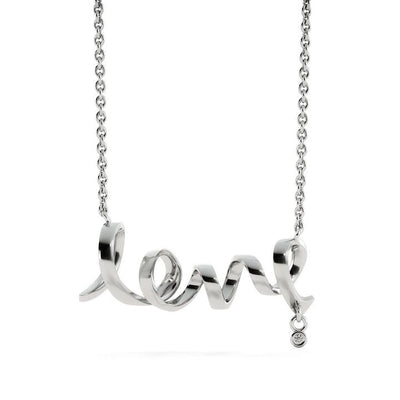 The Gorgeous Scripted LOVE Necklace With Husband To Wife Romantic "First Date" Message Card