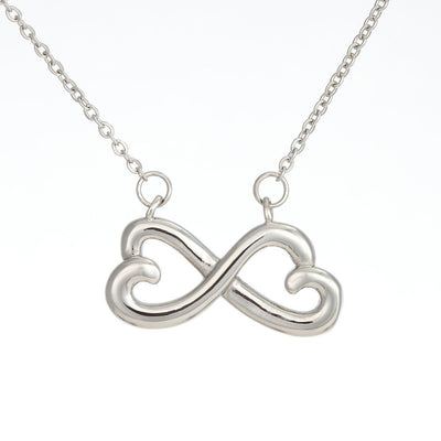Mom To Daughter Infinity Heart Necklace With Custom Photo Message Card Wishing Marry Christmas Gift For Daughter
