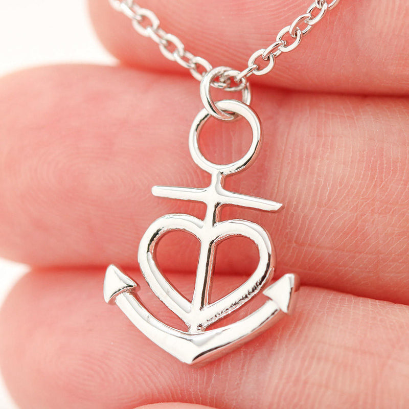Romantic Valentine Gift For Her The Anchor Necklace With Beautiful Valentine Day Wish Message Card