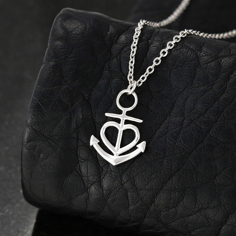 Gifts For Wife Anchor Heart Necklace For Wife