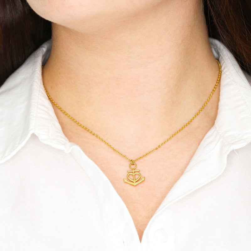 Unbiological Sister Gifts Heart Anchor Unbiological Sister Necklace