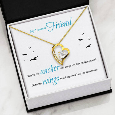 Gifts For Friend Heart Stone Necklace With Message Card For Dearest Friend