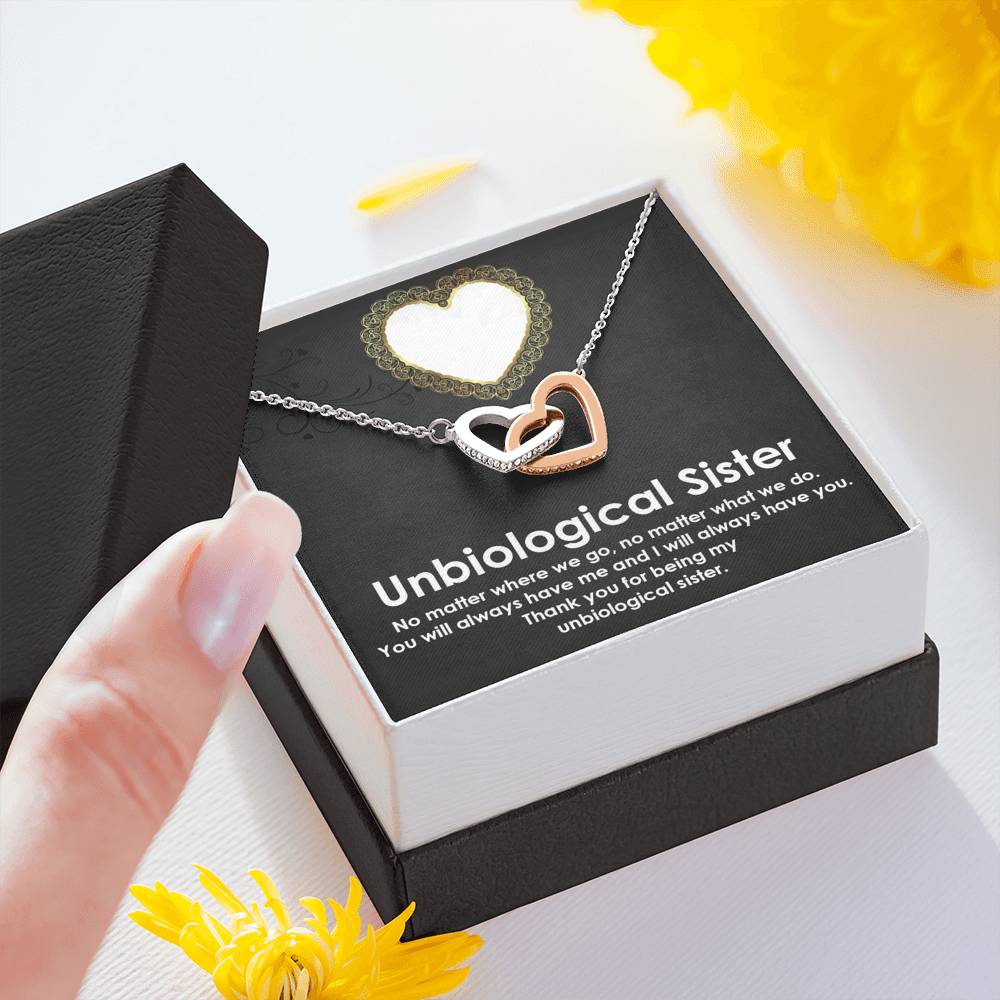 Inter Locking Heart Necklace- Exclusive Unbiological Sister Necklace