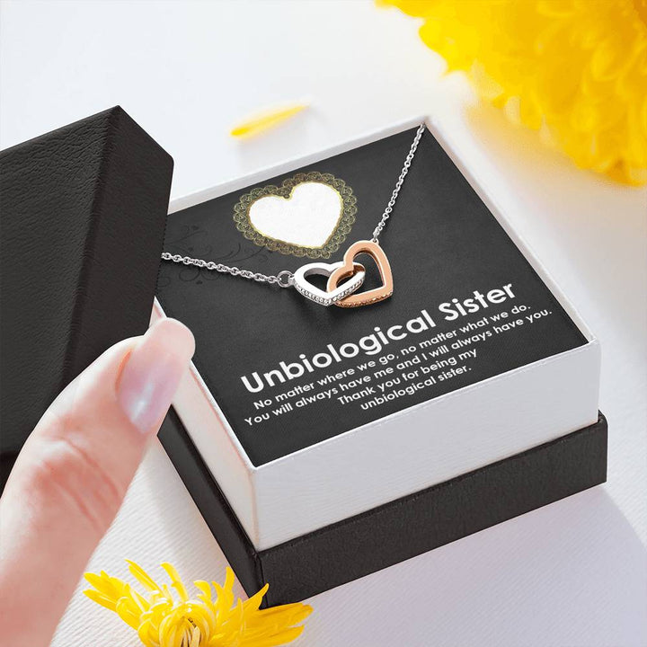 Inter Locking Heart Necklace- Exclusive Unbiological Sister Necklace
