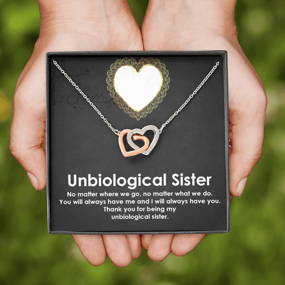 Inter Locking Heart Necklace- Exclusive Unbiological Sister Necklace