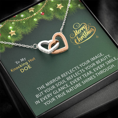 Gift For Big Sister Interlocking Heart Necklace With Custom Photo Merry Christmas Wish Sister To Sister Gift