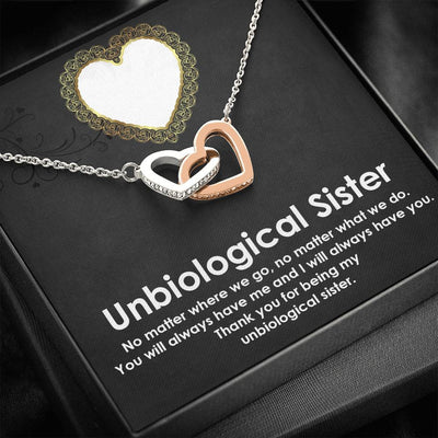 Inter Locking Heart Necklace- Exclusive Unbiological Sister Necklace