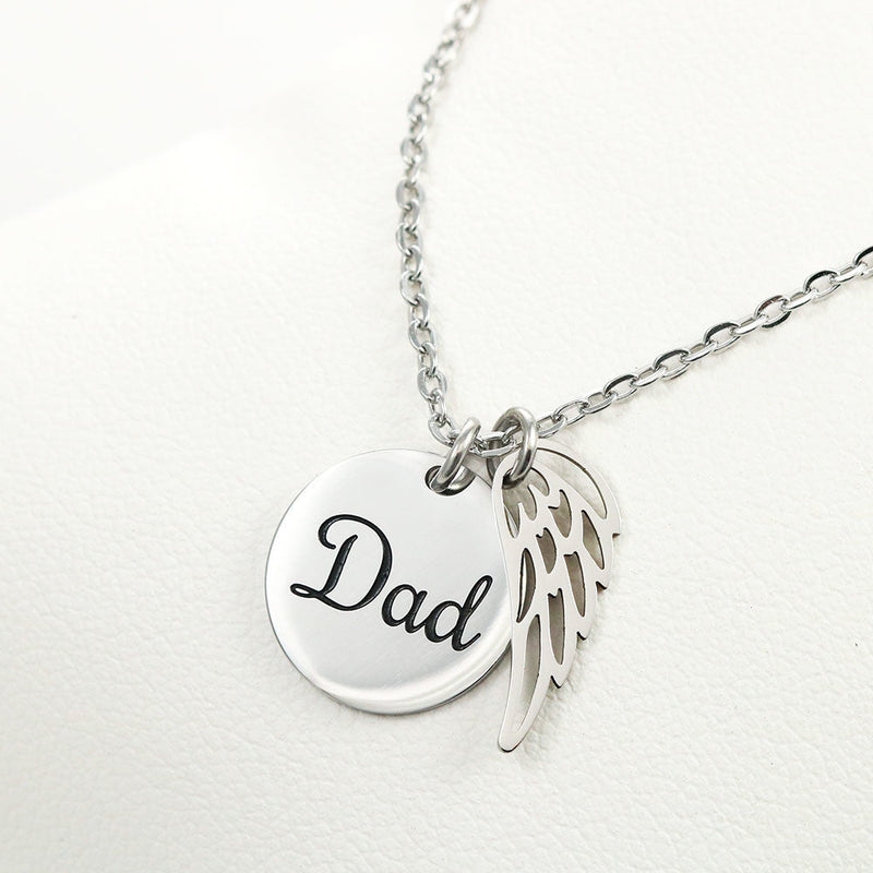 Memorial Gift For Who Lost Dad, Remembrance Necklace Gift Daughter