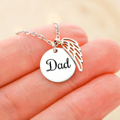 Memorial Gift For Who Lost Dad, Remembrance Necklace Gift Daughter
