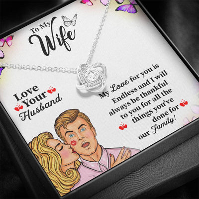 Anniversary Gifts For Wife Love Knot Necklace For Wife
