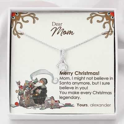 Christmas Gift For Mom Alluring Beauty Necklace With Marry Christmas Gift Wish Message Card