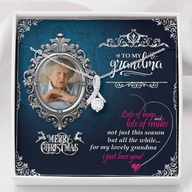 Christmas Gift For Grandma ALLURING Necklace With Marry Christmas Wish Card