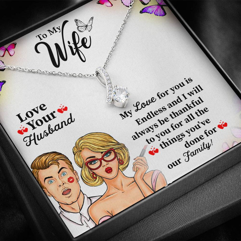 Anniversary Gifts For Wife Alluring Beauty Necklace With Romantic Message Card Gift For Wife