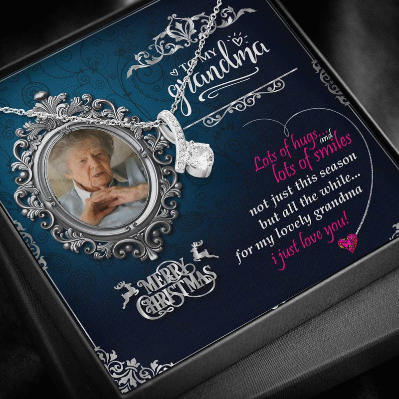 Christmas Gift For Grandma ALLURING Necklace With Marry Christmas Wish Card