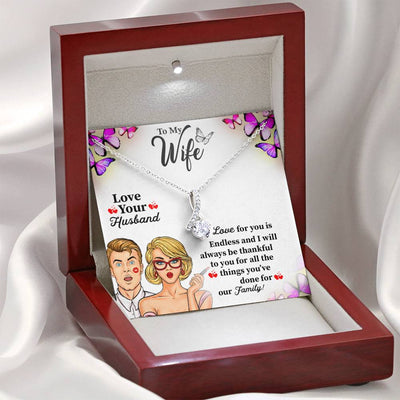 Anniversary Gifts For Wife Alluring Beauty Necklace With Romantic Message Card Gift For Wife
